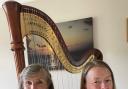Flautist Christine Lorriman and harpist AnnaKate Pearson