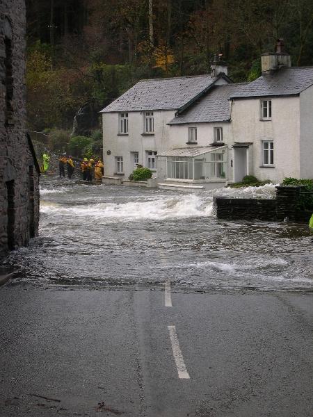 Allan Wilkinson sent this picture of flooding in Backbarrow.