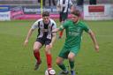 Aaron Fleming, right, takes on the Brighouse defence. Pics: Richard Edmondson