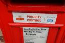 letters sticker on post box