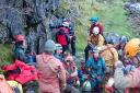 Nine cavers were helped out of a tricky spot on Saturday