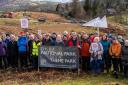 The protest at Elterwater, which 100 people attended