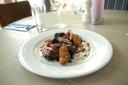 CB 02.01.15 
Chef Profile - Ben Ashworth , The Boathouse , Windermere .

Venison , Homemade Black Pudding and sweetbreads with redcurrant and green peppercorn sauce  (15512934)