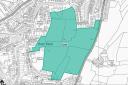 An illustrative site plan of green belt land west of the A6 at Hest Bank, which could provide a site for potentially 500 homes. The plan is taken from Lancaster City Council's consultation document about planning for the district's future.