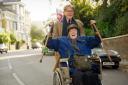 Dame Maggie Smith plays Miss Shepherd and Alex Jennings plays Alan Bennett in the film, The Lady in the Van
