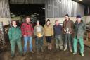 Trophy winner Chris Taylor with, from left, Will Throup, Tom Panter, Dec Gill, Hannah Taylor, James Dewhirst and Aidrian Procter