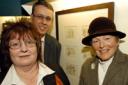 UNVEILED: Deputy Mayor of Kendal Gwen Murfin (left) with town councillor Chris Hogg and Judith Notley, playing Beatrix Potter, at the opening of The Tale of the Beatrix Potter Bequest. (D7D042VM1)