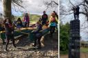 FUN: The children enjoyed canoeing and crate-stacking