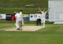 Bevan Small celebrates a wicket on Sunday