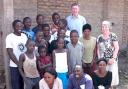 HOMELESS HOSTEL: Christopher and Mary Jenkin with orphans in Uganda