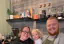 TRADEBUSINESS: Owners of Lilly’s Cafe, Connor and Abi Ruehorn-Hyde with their young daughter