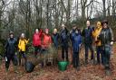 PLANTING: Volunteers ready to start tree planting at Staveley Woodlands Picture: Cumbria Wildlife Trust