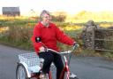 WHEEL GOOD TIME: , Mary on an electric tricycle