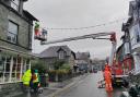 Ambleside has seen the first stages of its Christmas lights being set up