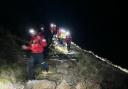 The LAMRT during their rescue attempts at the summit of Bowfell on Wednesday