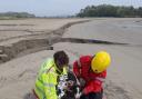 The collie was rescued after a multi-agency response