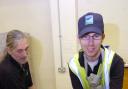 Workshop operative Dave Rosser and volunteer Mike Guerish at work on an Oaklea Trust project