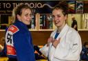 Olympic silver medallist Gemma Gibbons practicing with Kendal Judo Club member Annie Jo Gregory