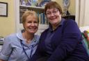 Angela Brockbank, pictured right, with Hospice at Home nurse Sue Hughes