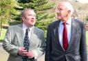 John Bateson (left) chats to Lord Clark of Windermere