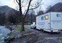 The flood recovery trailer at Glenridding. (56010796)