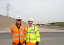 David Morris MP (Right) with Antony Crowley of Costain at the link road