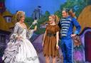 Ulverston Pantomime Society's Cinderella - Fairy Godmother Carole Leech with Cinderella, Kim Little and Buttons, Adam Atkinson