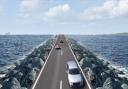 Artist's impression of the Morecambe Bay tidal barrage bridge