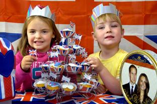 Youngsters at Sunnybrow Nursery at Greenside have made royal wedding flags and invitations.