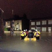 FLOODING: People being rescued in Kendal, during Storm Desmond.
