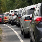 Congestion builds near Carnforth