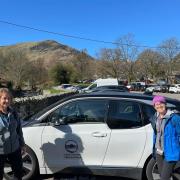 VOLUNTEERS: Two of the Lake District National Park’s new team of Visitor Welcome Volunteers at Glenridding.