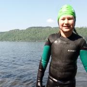 FUNDRAISING: Seb Clifford Hirst preparing for the Great North Swim at Windermere