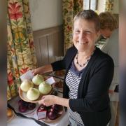 PRIDE: Linda Ashworth, a competitor in Kirkby Lonsdale Gardening Association's annual flower and vegetable show in 2019