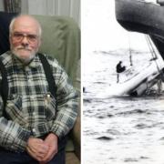 MEMORIES: Roger Mallinson said a new book about his dramatic rescue (Pisces III is pictured being recovered from the water) 'got the atmosphere spot on'