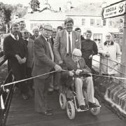 CHURCH: The opening ceremony for the new Church Beck footbridge at Coniston in 1993