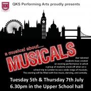 The performance will be this year's annual musical from Queen Katherine School.