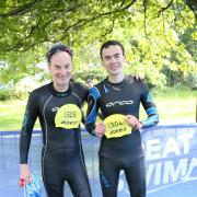 Stuart and Connor McGurk - Great North Swim - Windermere - 2022