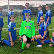 Wattsfield U14 girls’ football team in their new kit