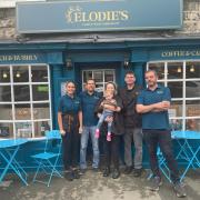 Team at Elodie's: Millie, Dave, Helen and Elodie, Adrian and Darren.