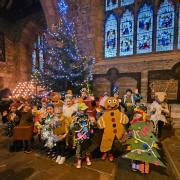 Cartmel CofE Primary School’s entries in the Christmas Costume from Recycled materials contest