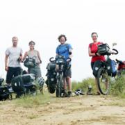HANGING OUT: Tom Mullen and Emily Lodge and Chris Leakey and Liz Wilton meet in Mongolia