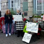 Protestors in Kendal on Saturday