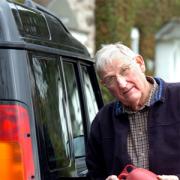 COST OF HEALTH: Peter Myers tops up his car, with fuel costs for his radiotherapy treatment having added up to more than £1,100.