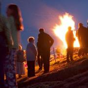 The beacon ablaze at Brantfell (Picture by Pam Grant)
