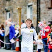 Hundreds of people saw the torch pass