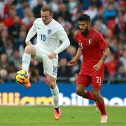 Rooney on the ball against Peru