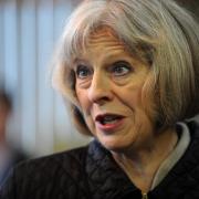 FOCUSED: Theresa May discusses homeland security with Lingwood Security workers