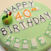 40th celebration cake at Apple Pie Bakery in Ambleside. (30189702)