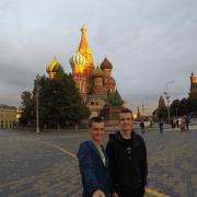 Paul Thomas and Alex Ramsey in Red Square